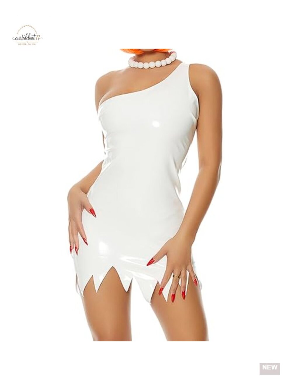 Wilma Flintstone Wife Life Costume Dress for Halloween Cosplay Party
